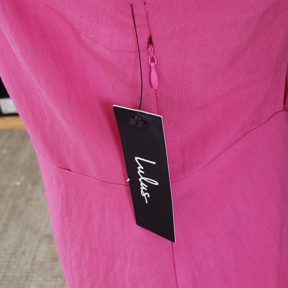 NWT Lulus linen blend open back dress - Picture 4 of 4